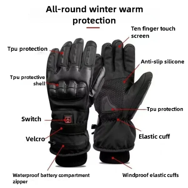 Nordicool VoltEdge Heated Gloves – All-Weather Touchscreen Thermal Gear - Image 6