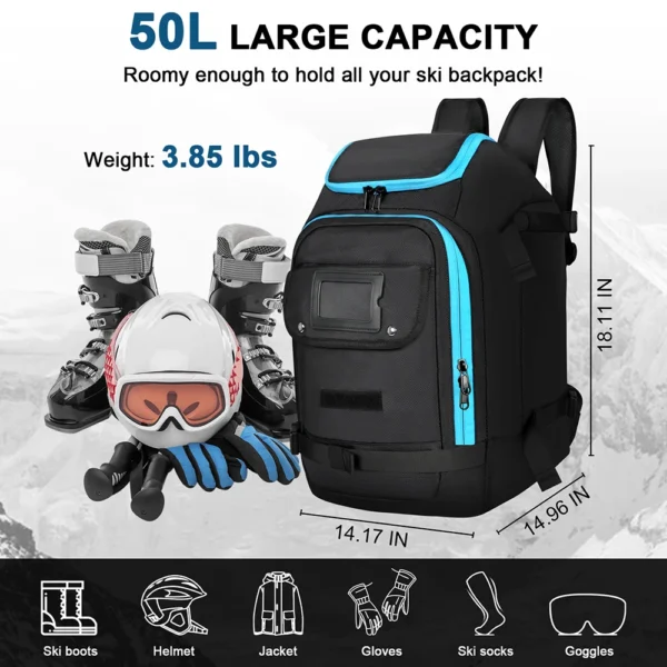 Nordicool GlacierPro 50L Ski Boot & Gear Backpack - Image 2