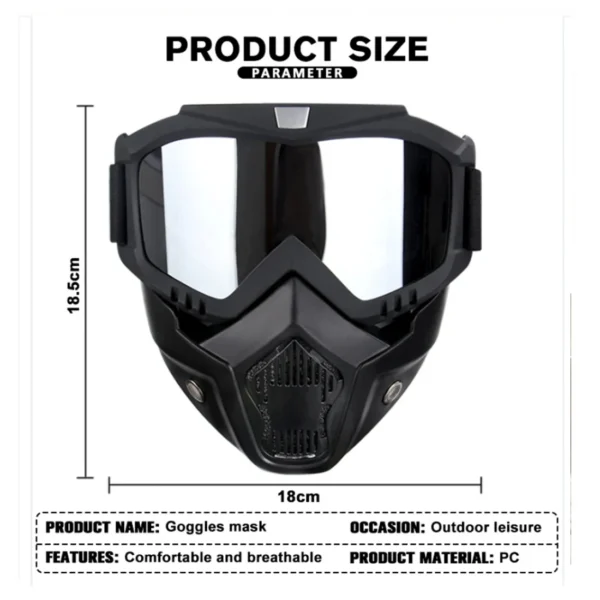 Nordicool HD UV400 Ski & Motorcycle Goggles – Windproof, Impact-Resistant, Unisex Protective Eyewear - Image 2