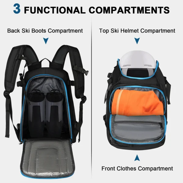 Nordicool GlacierPro 50L Ski Boot & Gear Backpack - Image 3