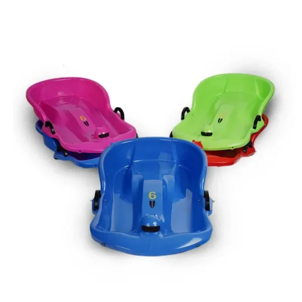 Nordicool FrostRider Kid’s Toboggan Sled – 2-Handle Snow & Sand Slider - Image 4