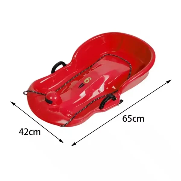 Nordicool FrostRider Kid’s Toboggan Sled – 2-Handle Snow & Sand Slider - Image 3