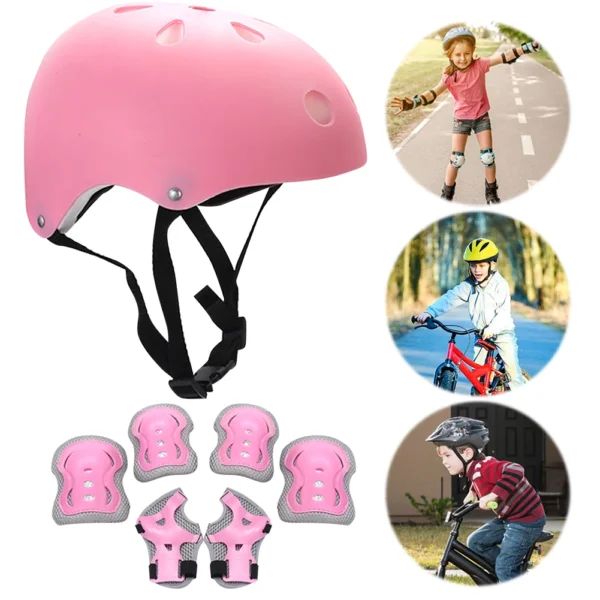Nordicool 7-in-1 Kids Safety Gear Set – Helmet, Knee, Elbow & Wrist Pads for Cycling, Skating & Scootering - Image 3