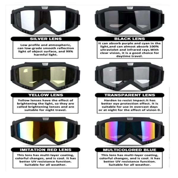 Nordicool HD UV400 Ski & Motorcycle Goggles – Windproof, Impact-Resistant, Unisex Protective Eyewear - Image 6