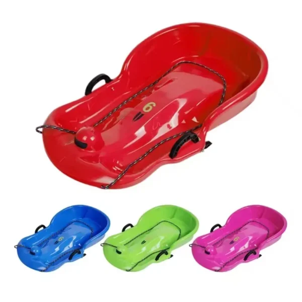 Nordicool FrostRider Kid’s Toboggan Sled – 2-Handle Snow & Sand Slider - Image 2